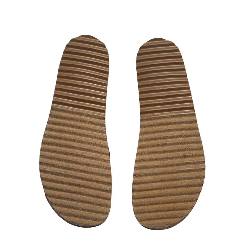 Vince Camuto Black Faux Fur Cork Slides Women’s 7 | Cozy Fall Sandals - Picture 3 of 7